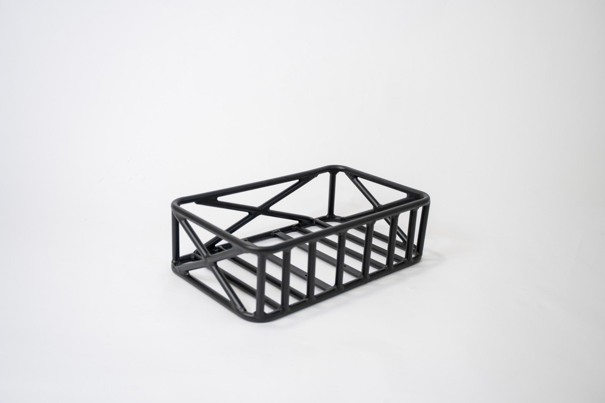 Modus Bikes utility basket in matte black steel